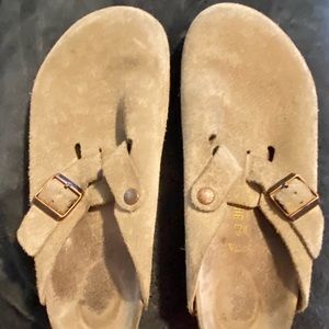Birkenstock Boston Clog Size 43 EU TAUPE EUC
